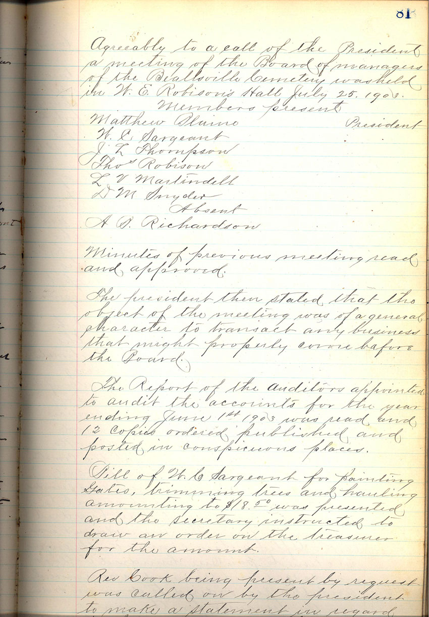 minute book
